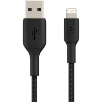 Дата кабель USB 2.0 AM to Lightning 1.0m black Belkin (CAA002BT1MBK) - 2