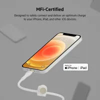 Дата кабель USB 2.0 AM to Lightning 1.0m white Belkin (CAA010BT1MWH) - 11