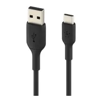 Дата кабель USB 2.0 AM to USB-C 1.0m PVC black Belkin (CAB001BT1MBK) - 2