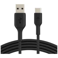 Дата кабель USB 2.0 AM to USB-C 1.0m PVC black Belkin (CAB001BT1MBK) - 1
