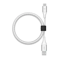 Дата кабель USB 2.0 AM to Type-C 1.0m BRAIDED white Belkin (CAB002BT1MWH) - 4