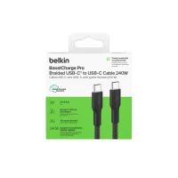 Дата кабель USB-C to USB-C 3.0m 240W black Belkin (CAB025HQ3MBK) - 2
