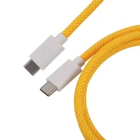 Дата кабель USB-C + USB A to USB-C 1.36m Coiled Aviator yellow Keychron (CAB16_KEYCHRON) - 2