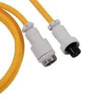 Дата кабель USB-C + USB A to USB-C 1.36m Coiled Aviator yellow Keychron (CAB16_KEYCHRON) - 3