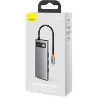 Концентратор Baseus USB3.1 Type-C to USB Type C PD 100W/HDMI 4K 60 Hz/3*USB 3.2 Gen1/ 5in1 (CAHUB-CX0G) - 7
