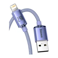 Дата кабель USB 2.0 AM to Lightning 2.0m 2.4A purple Baseus (CAJY000105) - 2