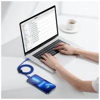 Дата кабель USB-C to Lightning 1.2m 20W blue Baseus (CAJY000203) - Зображення 8