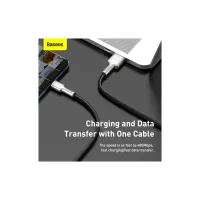 Дата кабель USB 2.0 AM to USB-C 1.0m Cafule Metal 66W black Baseus (CAKF000101) - 12