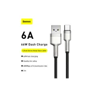 Дата кабель USB 2.0 AM to USB-C 2.0m 6A 66W Black Baseus (CAKF000201) - 2