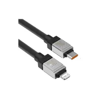 Дата кабель USB-C to Lightning 2.0m CoolPlay Fast Charging 20W black Baseus (CAKW000101) - 4