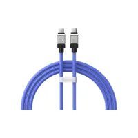 Дата кабель USB-C to USB-C 1.0m CoolPlay Fast Charging 100W blue Baseus (CAKW000203) - Зображення 1