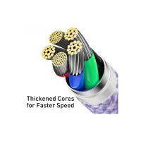 Дата кабель USB-C to Lightning 2.0m 20W purple Baseus (CALD000105) - 4