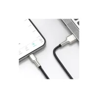 Дата кабель USB 2.0 AM to Lightning 1.0m Cafule Metal 2.4A black Baseus (CALJK-A01) - 9