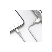 Дата кабель USB 2.0 AM to Lightning 2.0m Cafule Series Metal 2.4A White Baseus (CALJK-B02) - 10
