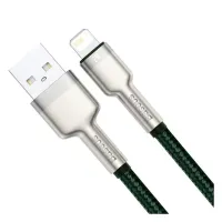Дата кабель USB 2.0 AM to Lightning 2.0m 2.4A metal green Baseus (CALJK-B06) - Изображение 2