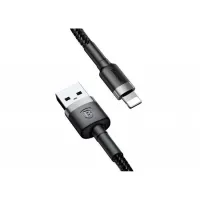 Дата кабель USB 2.0 AM to Lightning 1.0m Cafule 2.4A gray+black Baseus (CALKLF-BG1) - 2