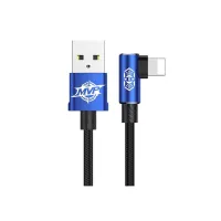 Дата кабель USB 2.0 AM to Lightning 1.0m 2A MVP Elbow Blue Baseus (CALMVP-03) - Зображення 1