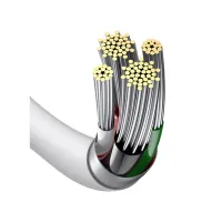 Дата кабель USB 2.0 AM to Lightning 1.0m 2.4A white Baseus (CALYS-A02) - 4