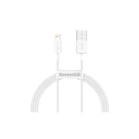 Дата кабель USB 2.0 AM to Lightning 1.5m Superior Fast Charging 2.4A white Baseus (CALYS-B02) - Изображение 1