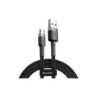 Дата кабель USB 2.0 AM to Micro 5P 3.0m 2A Gray-Black Baseus (CAMKLF-HG1) - 1