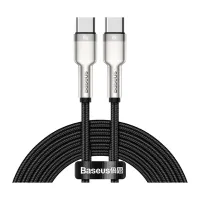 Дата кабель USB-C to USB-C 2.0m 100W metal black Baseus (CATJK-D01) - 1