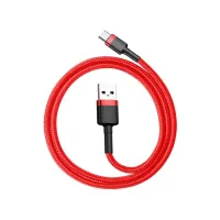 Дата кабель USB 2.0 AM to USB-C 0.5m 3A red Baseus (CATKLF-A09) - 1