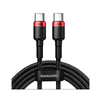 Дата кабель USB-C to USB-C 2.0m PD2.0 100W (20V/5A) red+black Baseus (CATKLF-AL91) - 1