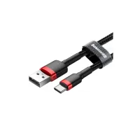 Дата кабель USB 2.0 AM to USB-C 2.0m 2A red-black Baseus (CATKLF-C91) - 4