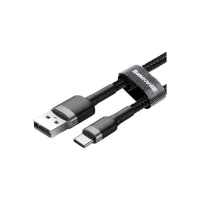 Дата кабель USB 2.0 AM to USB-C 2.0m 2A Gray-Black Baseus (CATKLF-CG1) - 2