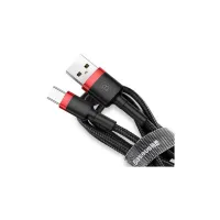 Дата кабель USB 2.0 AM to USB-C 3.0m 3A red-black Baseus (CATKLF-U91) - 2