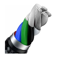 Дата кабель USB-C to Lightning 2.0m Cafule Metal PD 20W black Baseus (CATLJK-B01) - Зображення 3