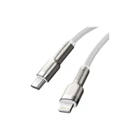 Дата кабель USB-C to Lightning 2.0m Cafule Metal PD 20W white Baseus (CATLJK-B02) - 4