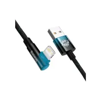 Дата кабель USB 2.0 AM to Lightning 2.0m 2.4A 90° corner black/blue Baseus (CAVP000121) - Зображення 3