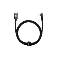 Дата кабель USB-C to Lightning 1.0m 20W 90° corner black Baseus (CAVP000201) - Зображення 1