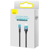 Дата кабель USB-C to Lightning 1.0m 20W 90° corner black/blue Baseus (CAVP000221) - 5