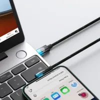 Дата кабель USB-C to Lightning 1.0m 20W 90° corner black/blue Baseus (CAVP000221) - 7