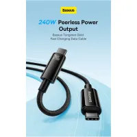 Дата кабель USB-C to USB-C 1.0m 240W Black Baseus (CAWJ040001) - 7