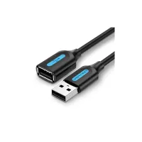 Дата кабель USB 2.0 AM/AF 0.5m black Vention (CBIBD) - Изображение 1
