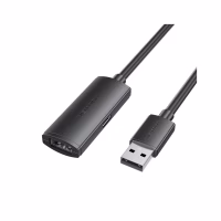 Дата кабель USB 2.0 AM/AF 5.0m Active black Vention (CBKBJ) - Image 1