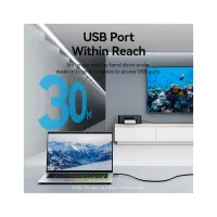 Дата кабель USB 2.0 AM/AF 25.0m Active black Vention (CBKBS) - Изображение 4