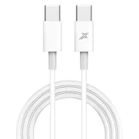 Дата кабель USB-C to USB-C 1.0m 20W CC-03W White Grand-X (CC-03W) - Зображення 2