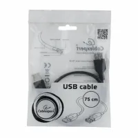 Дата кабель USB 2.0 AM/AF 0.75m Cablexpert (CC-USB2-AMAF-75CM/300-BK) - 4