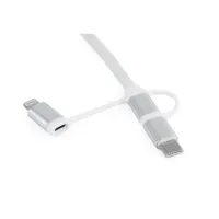 Дата кабель USB 2.0 AM to Lightning + Micro 5P + USB-C 1.0m Cablexpert (CC-USB2-AMLM32-1M-W) - 5