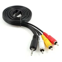 Кабель мультимедійний 3.5mm M to 3xRCA M 2.0m (4pin) AV Cablexpert (CCA-4P2R-2M) - 1