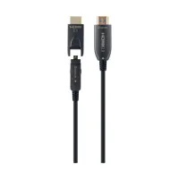 Кабель мультимедійний HDMI M to HDMI M 50.0m V2.0 AOC 4K60Hz gold Cablexpert (CCBP-HDMID-AOC-50M) - 1