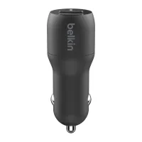 Зарядное устройство Belkin Car Charger (24W) Dual USB-A, USB-A - Lightning, 1m, black (CCD001BT1MBK) - Изображение 3