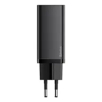 Зарядний пристрій Baseus 2xUSB 65W GaN (USB-C+USB-A) black (CCGAN2L-B01) - 2