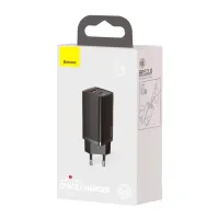 Зарядний пристрій Baseus 2xUSB 65W GaN (USB-C+USB-A) black (CCGAN2L-B01) - 5