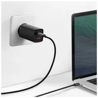 Зарядний пристрій Baseus 2xUSB 65W GaN (USB-C+USB-A) black (CCGAN2L-B01) - 8