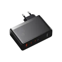 Зарядний пристрій Baseus 2xUSB-C 140W + 1xUSB GaN + cable USB-C to USB-C black (CCGP100201) - 2